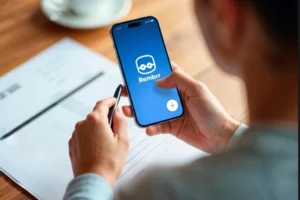 Profesional utilizando el mejor asistente virtual para organizar tareas, correos y calendario sin distracciones